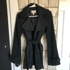 Trench style pea coat